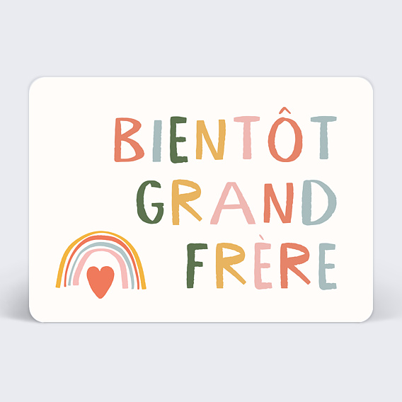 Carte annonce grossesse Frère