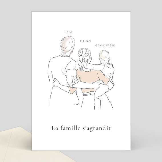 Carte Annonce Grossesse Illustration Famille