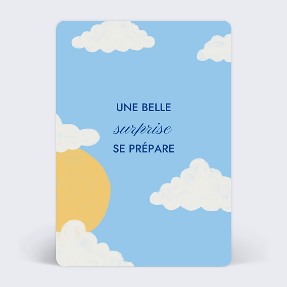 Carte annonce grossesse Lever du soleil