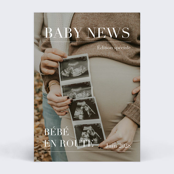 Carte annonce grossesse Magazine