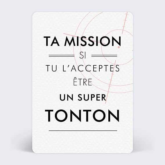Carte annonce grossesse Mission impossible