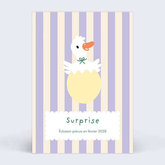 Carte annonce grossesse Œuf Surprise