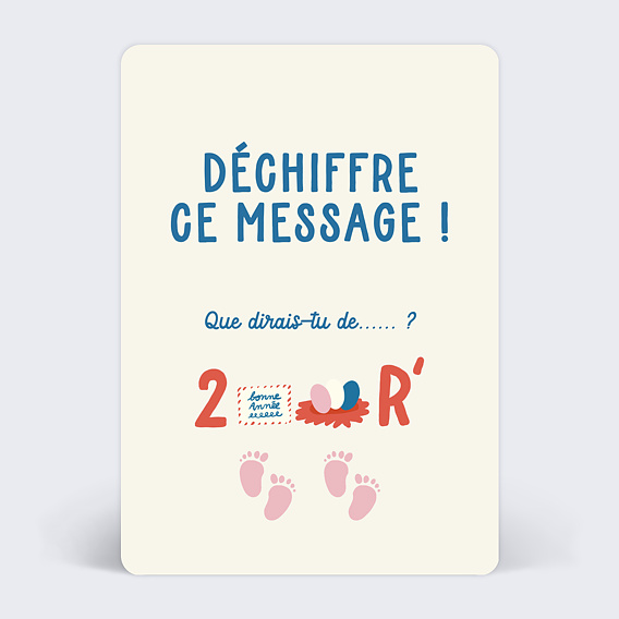 Carte annonce grossesse Papa rébus