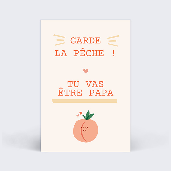 Carte annonce grossesse Pêche