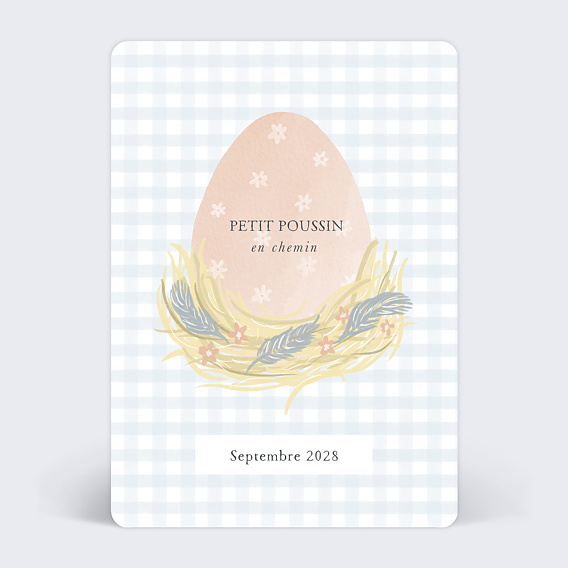 Carte annonce grossesse Petit Œuf