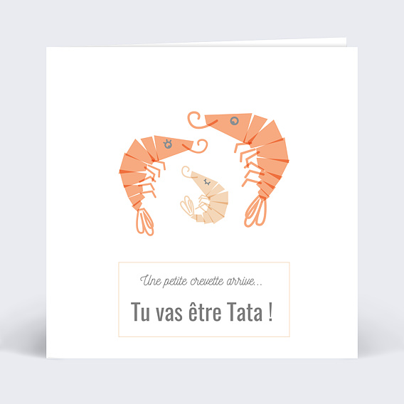 Carte annonce grossesse Petite Crevette