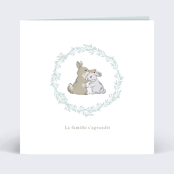 Carte annonce grossesse Petits Lapins
