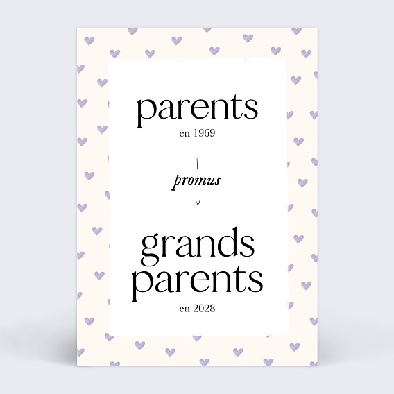 Carte annonce grossesse Promotion des Grand-Parents
