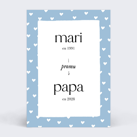 Carte annonce grossesse Promotion papa