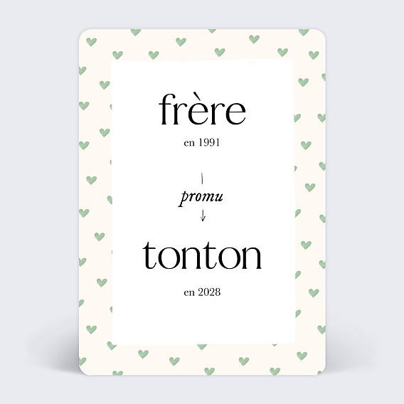 Carte annonce grossesse Promotion Tonton
