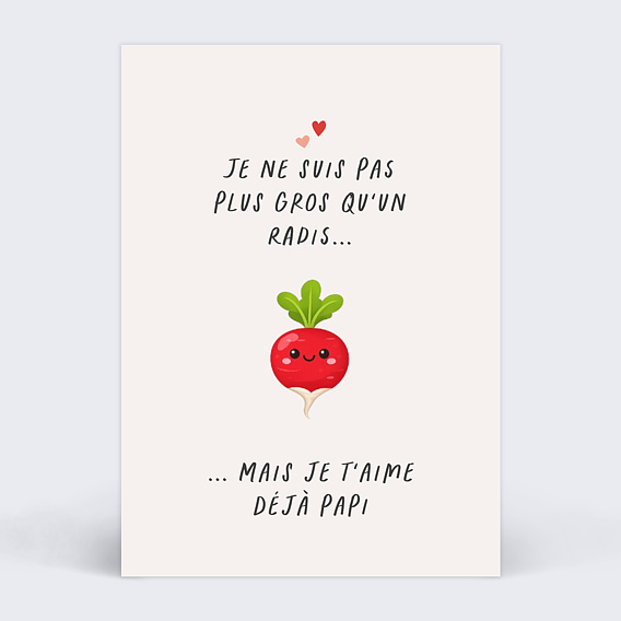 Carte Annonce Grossesse Radis