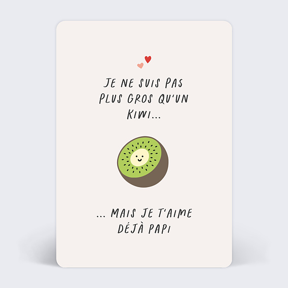 Carte annonce grossesse Kiwi