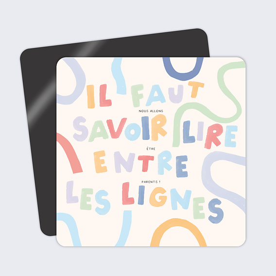 Carte annonce grossesse Entre les lignes