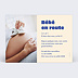 Carte Annonce Grossesse Damier jaune beurre