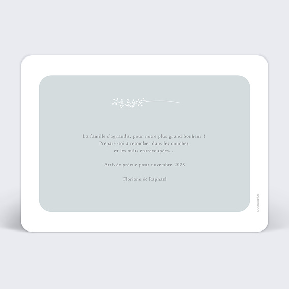 Carte annonce grossesse Annonce à Relier Grand-père Verso