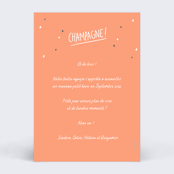 Carte annonce grossesse Santé Verso