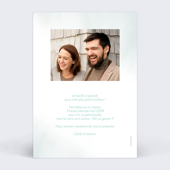 Carte annonce grossesse Tontons Incroyables Verso