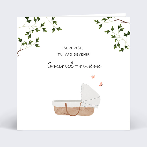 Carte annonce grossesse Couffin