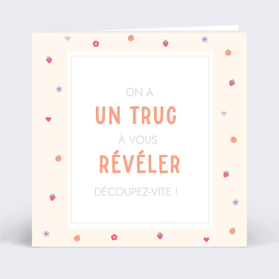 Carte Annonce Grossesse Petits Fruits