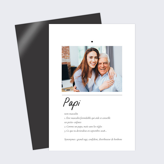 Carte annonce grossesse Définition Papi