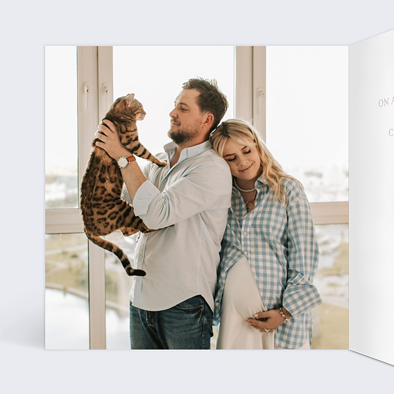 Carte annonce grossesse Jumeaux Intérieur Gauche