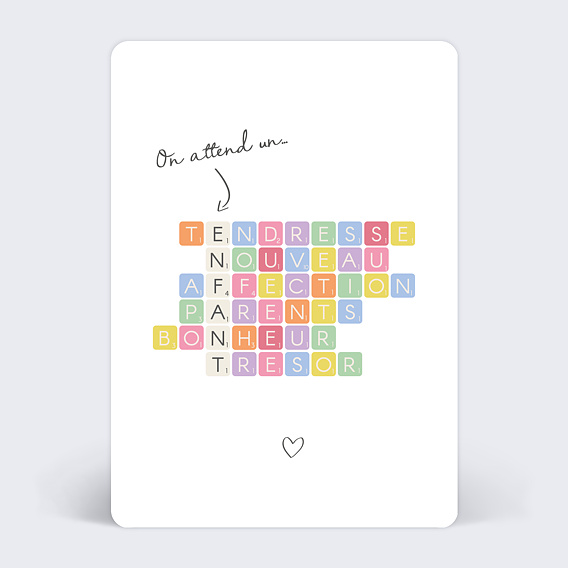 Carte Annonce Grossesse Jeu de Mot Enfant