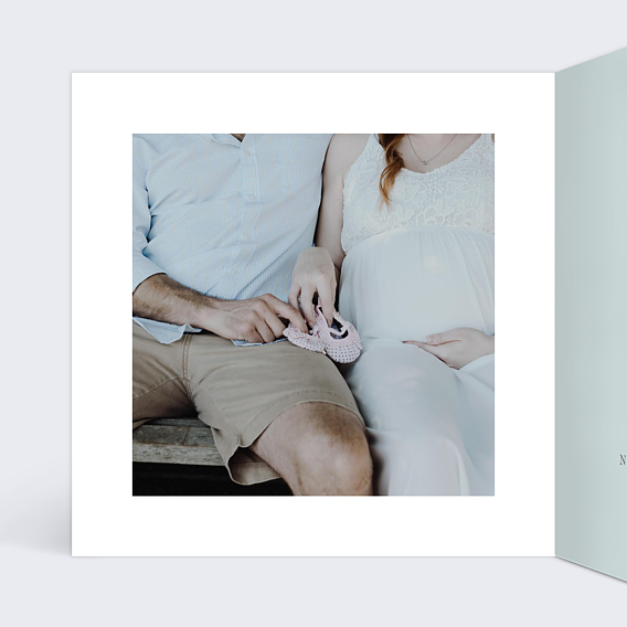 Carte annonce grossesse Petits Lapins Intérieur Gauche