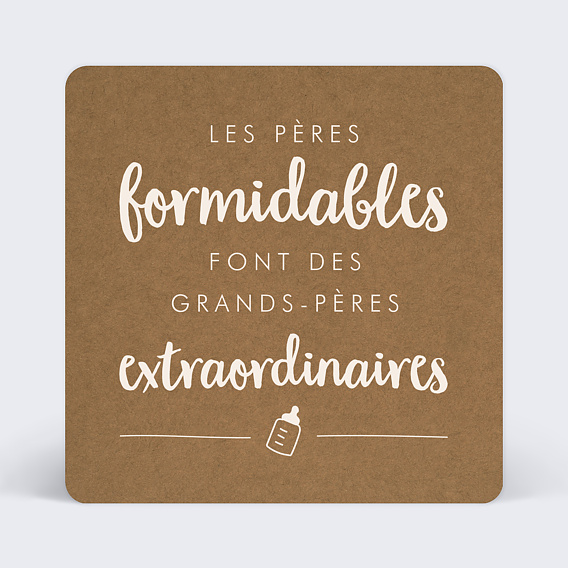 Carte annonce grossesse Pères Extraordinaires Recto