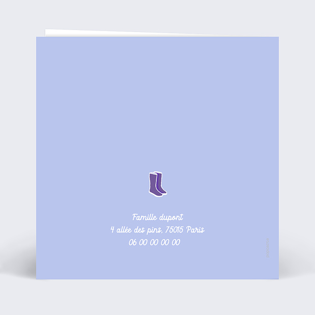 Carte Annonce Grossesse Famille 2 Enfants Verso
