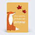 Carte annonce grossesse Bébé Automne