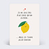 Carte annonce grossesse Citron