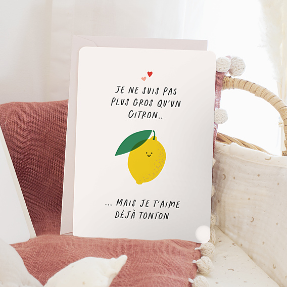 Carte Annonce Grossesse Citron