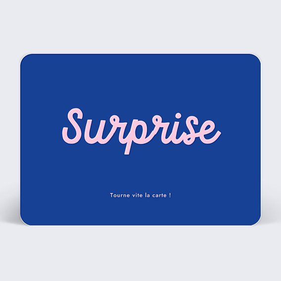 Carte Annonce Grossesse Surprise bicolore
