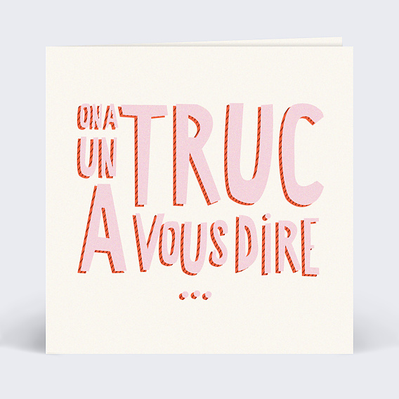 Carte annonce grossesse Confidences Recto