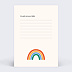 Carte annonce grossesse Carte Pronostic Arc-en-Ciel Verso