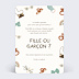 Carte annonce grossesse Devinette Verso