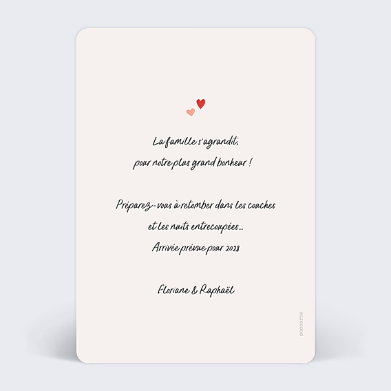 Carte Annonce Grossesse Radis