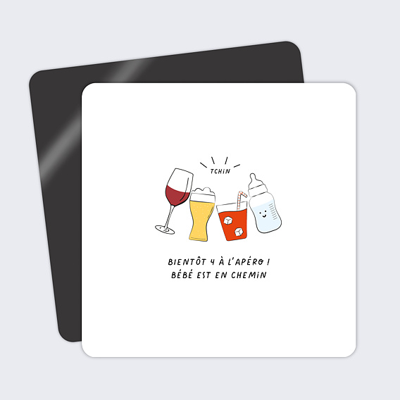 Carte annonce grossesse Apéro 4
