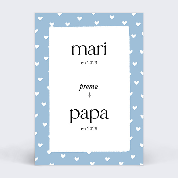 Carte Annonce Grossesse Promotion papa