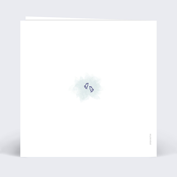 Carte annonce grossesse Linge de Famille Verso