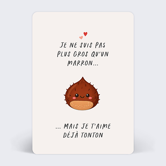 Carte Annonce Grossesse Marron