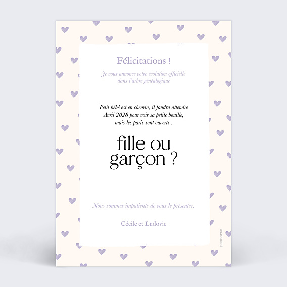 Carte Annonce Grossesse Promotion des Grand-Parents
