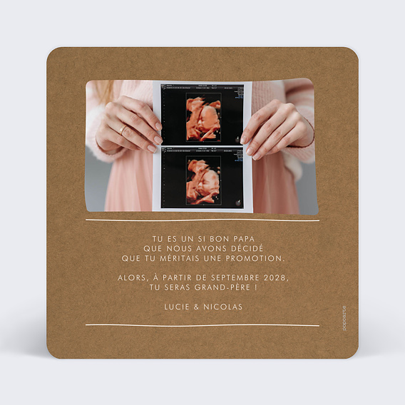 Carte annonce grossesse Pères Extraordinaires Verso