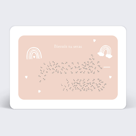 Carte annonce grossesse Annonce à Relier Grande-Sœur Recto