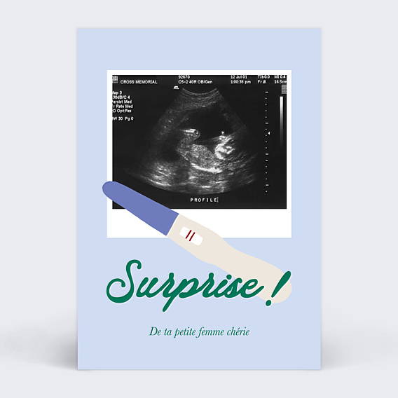Carte Annonce Grossesse Test de grossesse