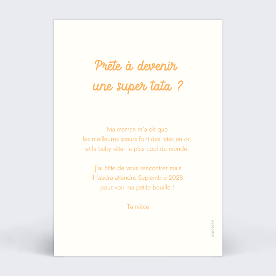 Carte Annonce Grossesse Cap tata