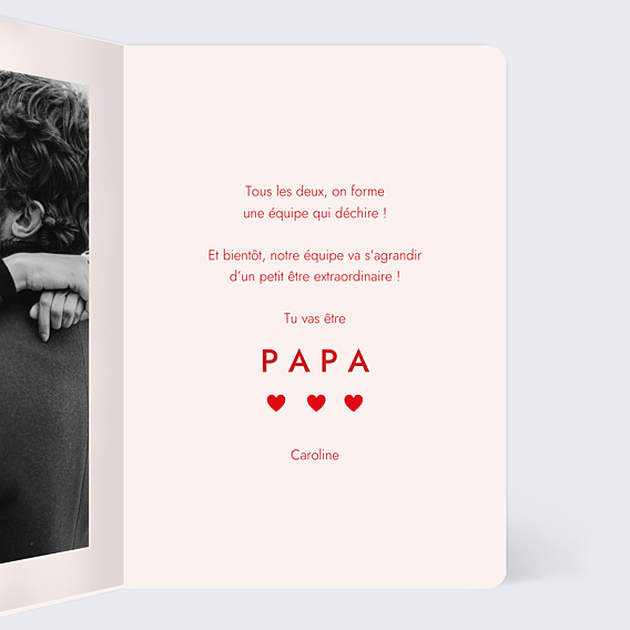 Carte Annonce Grossesse Cœurs