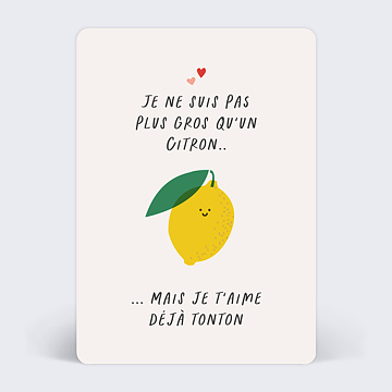 Carte Annonce Grossesse Citron