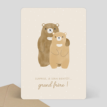 Carte Annonce Grossesse Fr�res Ours