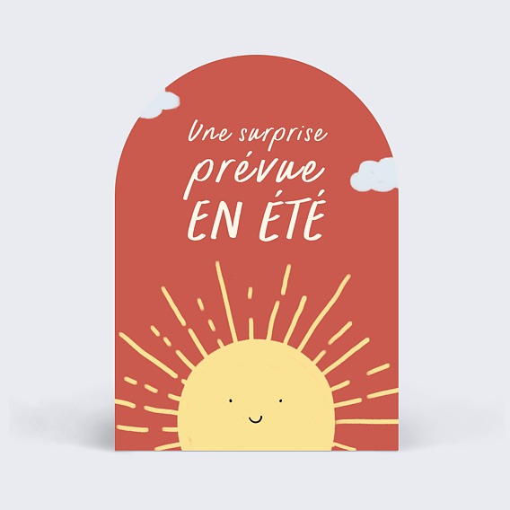 Carte annonce grossesse Bébé Été